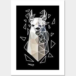 Geometric Alpaca Posters and Art